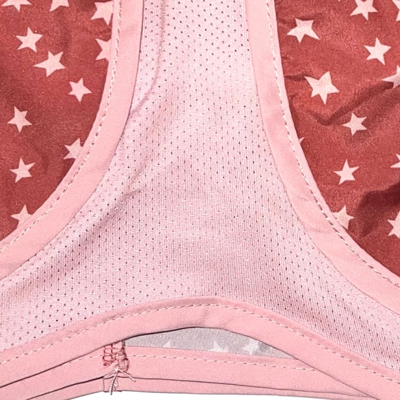 Nike Tempo Dri-Fit size 1X mauve w pink stars & trim 3” athletic running shorts - Picture 12 of 16